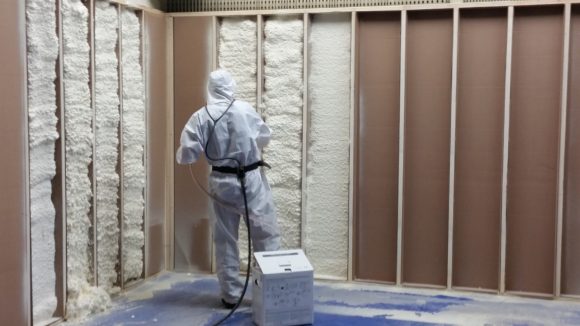 Spray foam insulation comes in two sizes