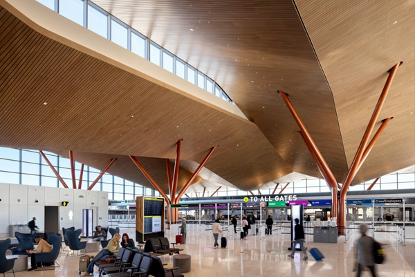 Metal Models Natural Landscape at Pittsburgh International Airport