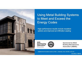 New MBMA course explores energy codes and metal buildings