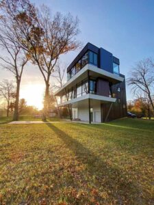 The design incorporated strategically placed overhangs