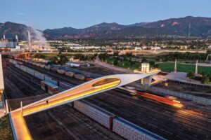 The Union Bridge isan exercise in fitness—
both in terms of material
and geometry.