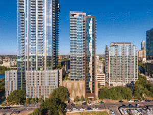 The downtown Austin skyline. 