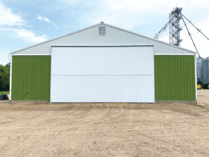 This is the after shot of the same airplane hangar. The project looks updated and fresh. 