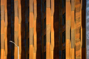 Close-up of exterior grills