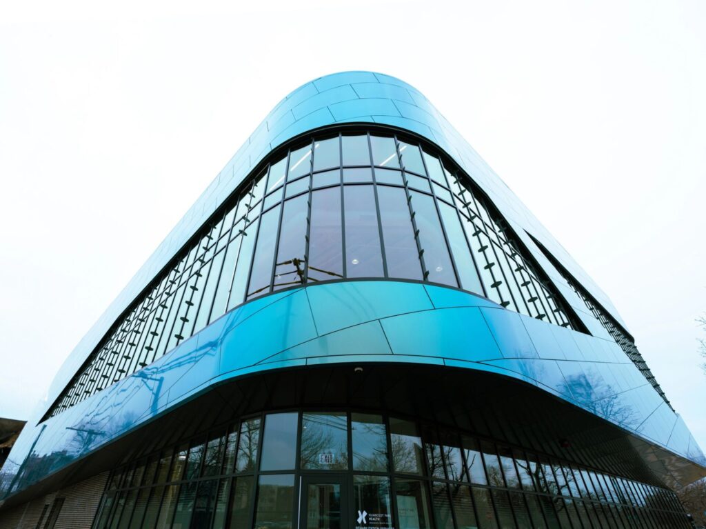 Metal facade of wellness center
