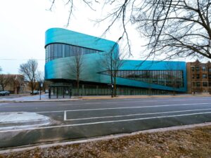Metal facade of wellness center