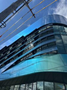 Metal facade of wellness center