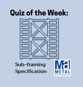 Quiz of the week graphic includes illustration of framing and the text "Sub-framing Specification"