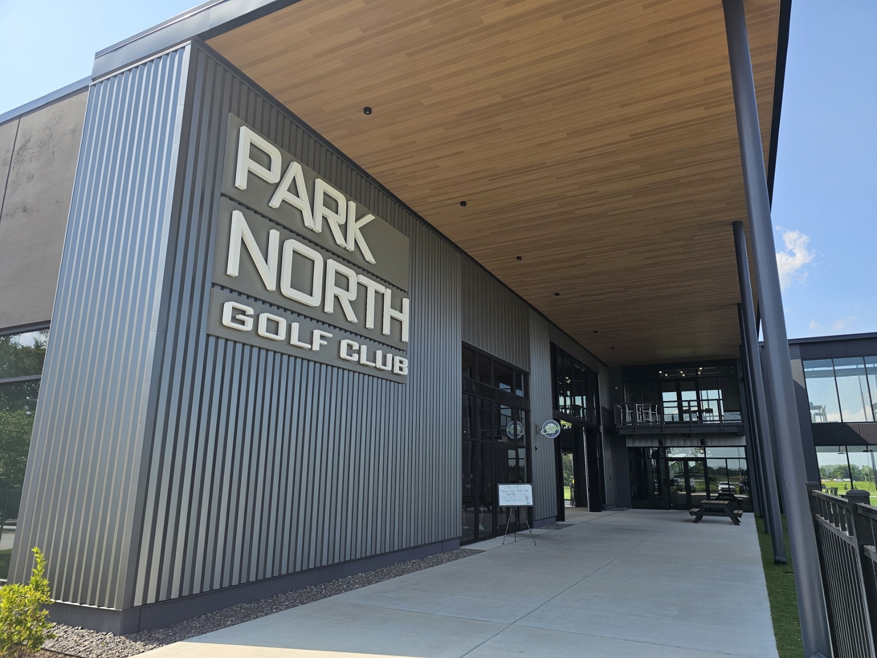 Rectangular building with gray metal cladding designed by Case Engineering.