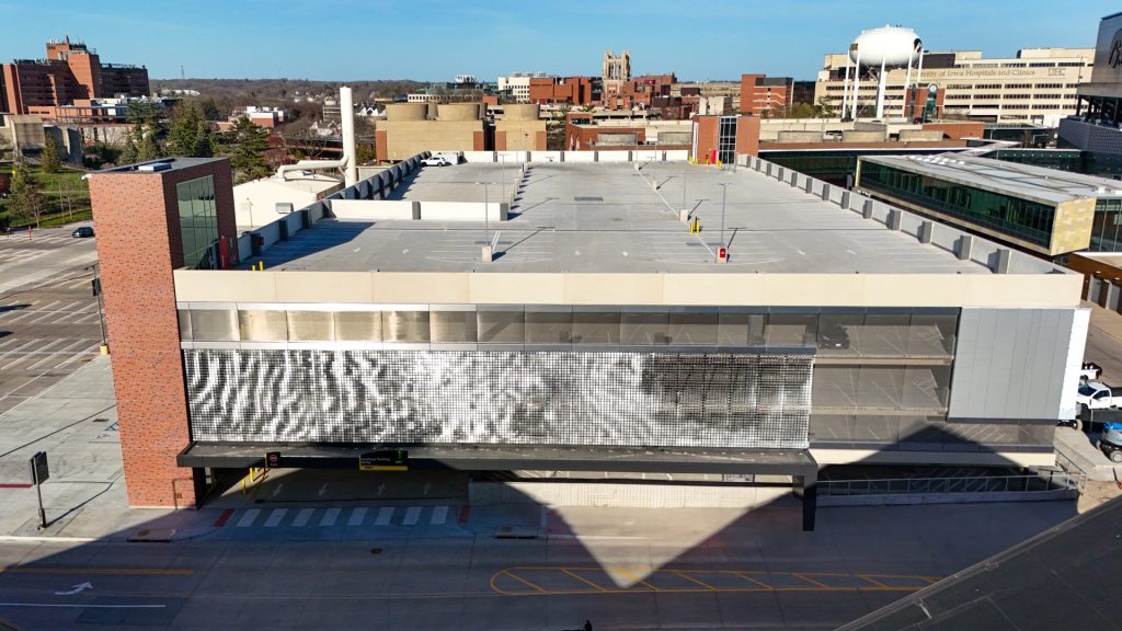 Overhead view of school building