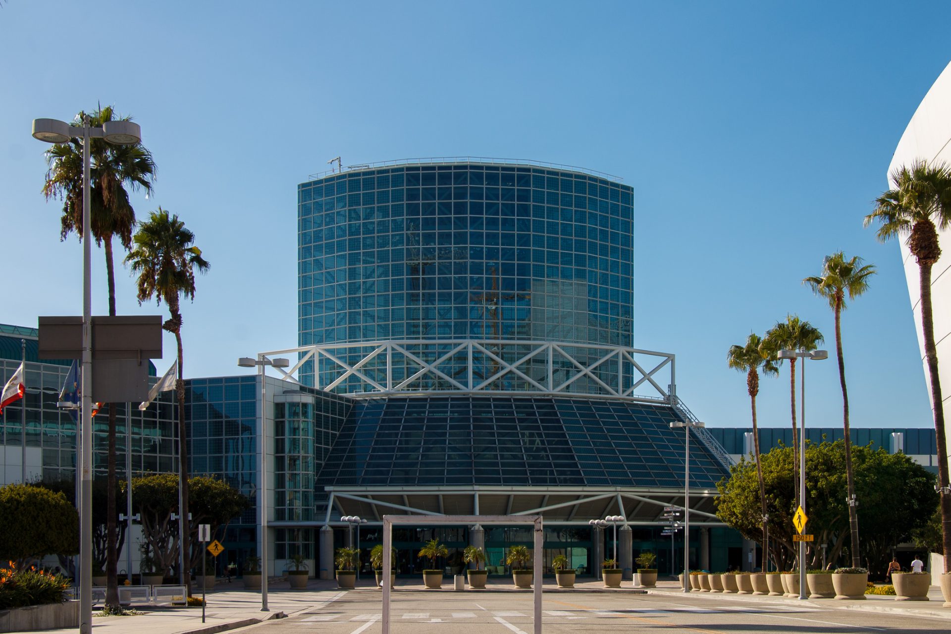 Exterior facade of a convention center