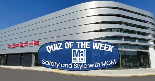 Quiz of the week graphic reads: safety and style with MCM