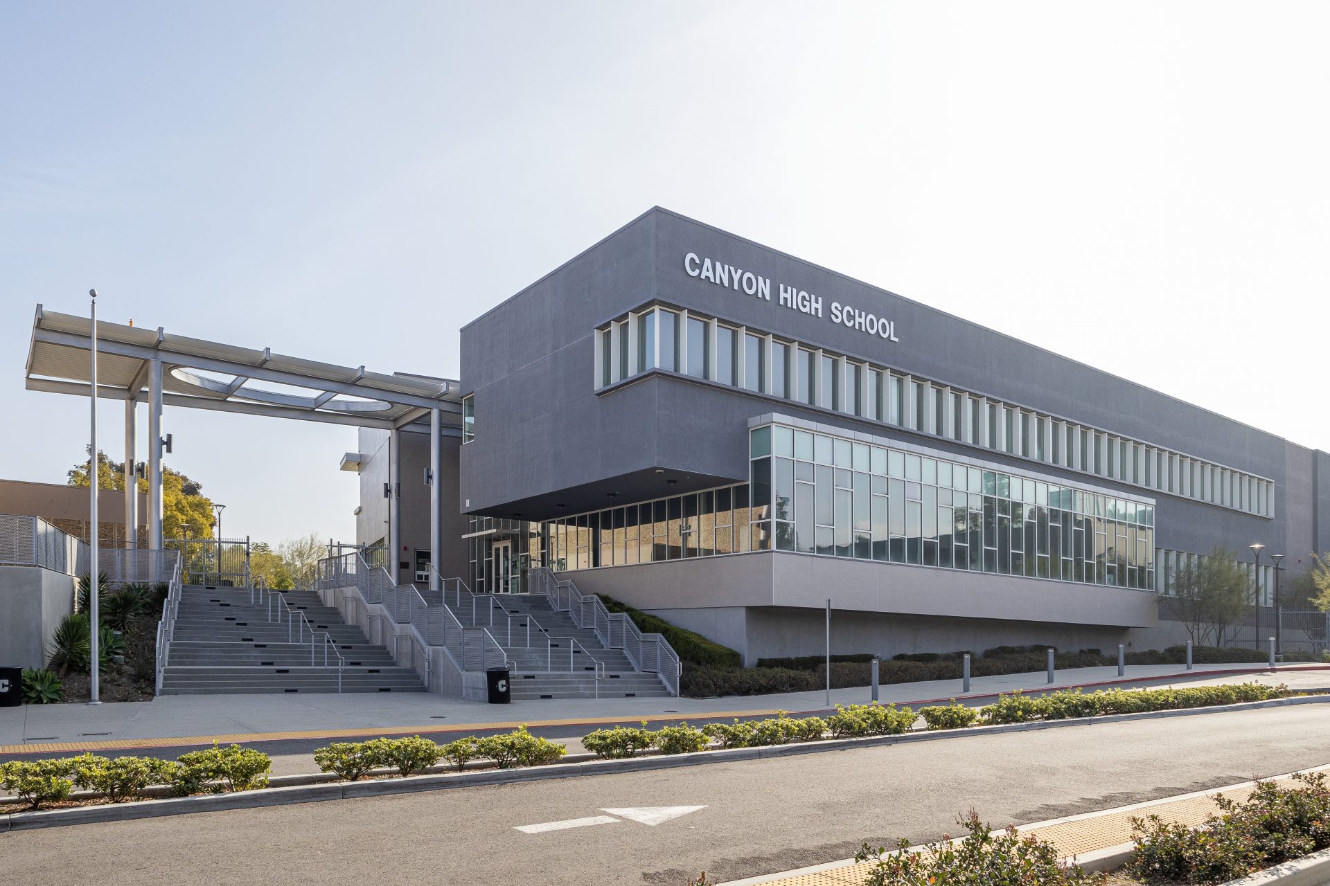 High school side view