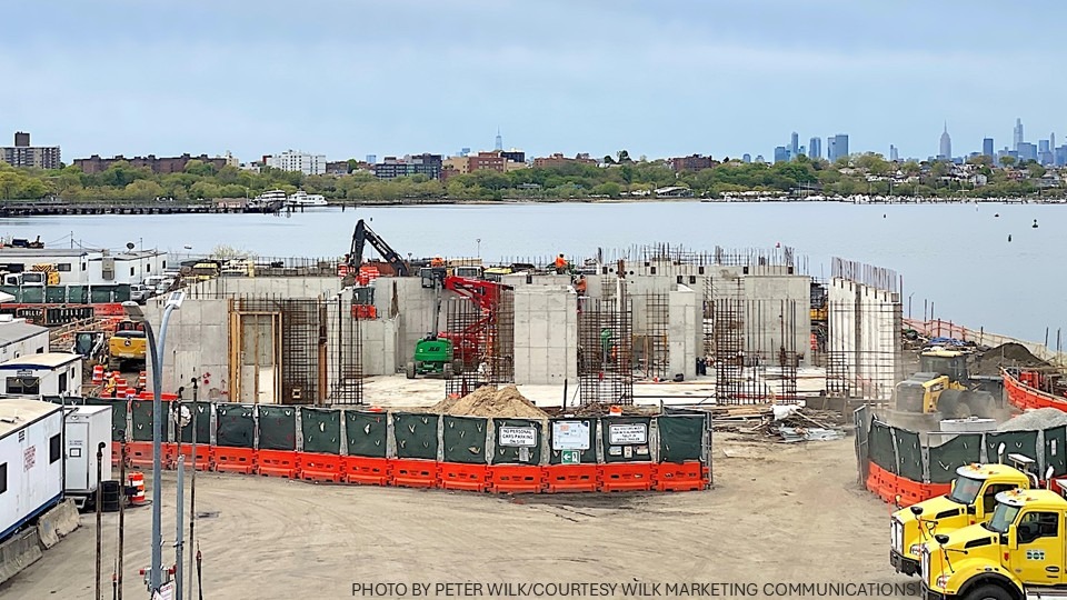 DOT under construction with steel superstructure
